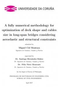 A fully numerical methodology for optimization of deck shape and cables size in long-span bridges considering aeroelastic and structural constraints.