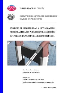 Análisis de sensibilidad y optimización aeroelástica de puentes colgantes en entornos de computación distribuida